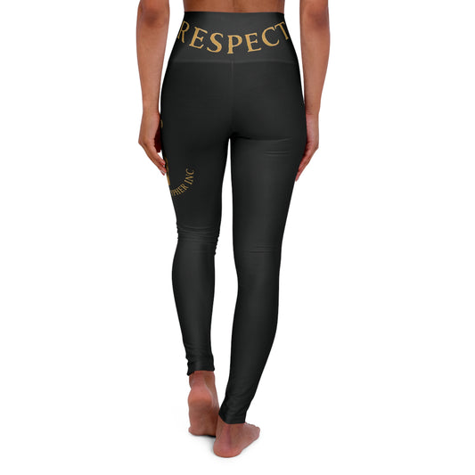RMC High-Waisted Yoga Leggings – Black & Gold Activewear