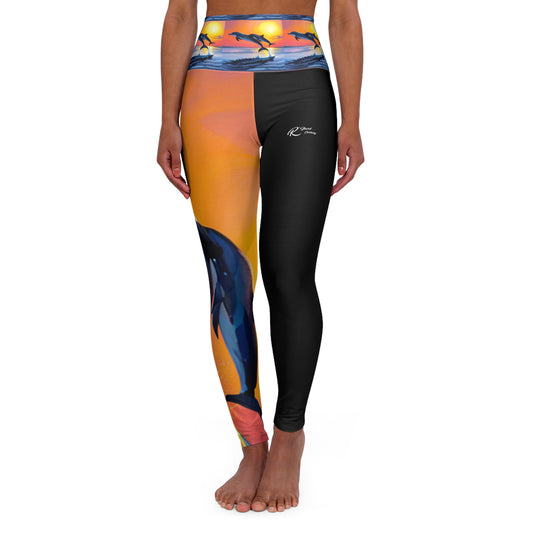 High Waisted Yoga Leggings (AOP)