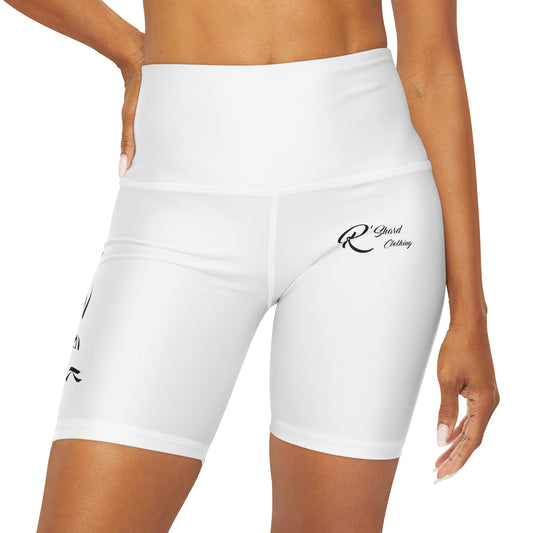 LOOK High Waisted Yoga Shorts PCM Color Match White