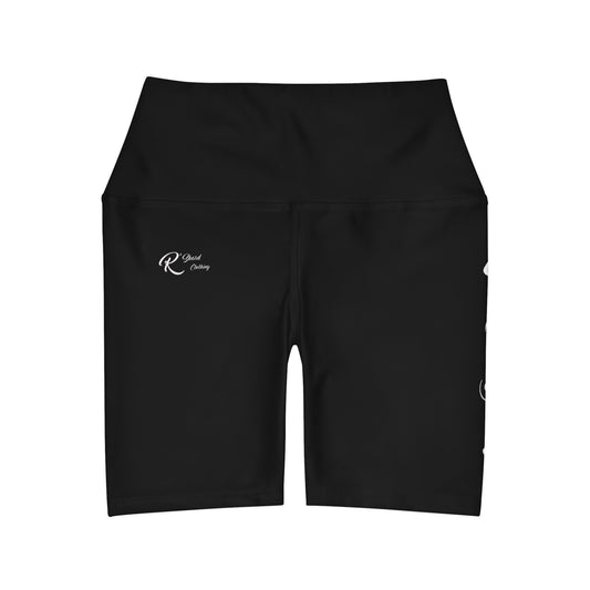 LOOK High Waisted Yoga Shorts PCM Color Match Black