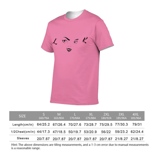 LOOK Pink Women Short Sleeve Shirt