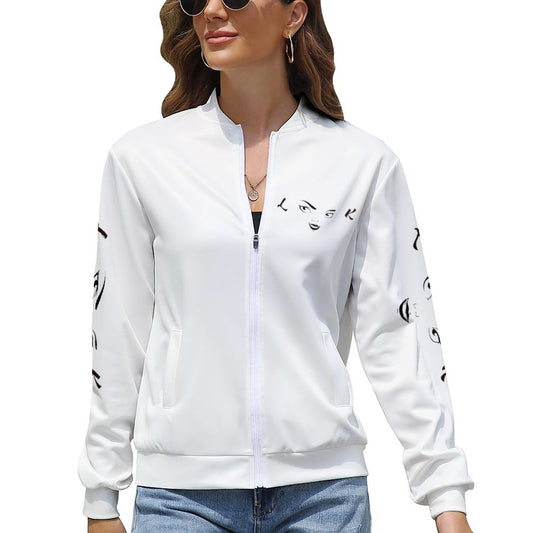 LOOK Women's Zipper Jacket White